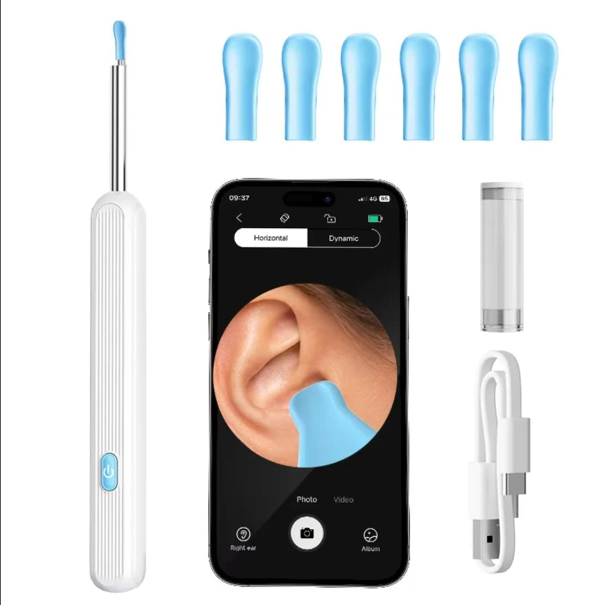 Ear Wax Removal Ear Cleaner with Camera Ears Wax Removal Kit with 1296P HD Ear Otoscope with 6 LED Lights Earwax Removal Tools