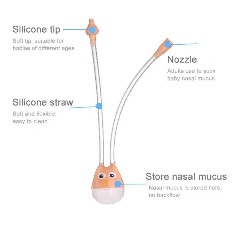 MAMIJOY Baby Nasal Aspirator Nose Cleaner Sucker Suction Tool Protection Baby Mouth Nasal Suction Cleaning Sucker Device XBQ04