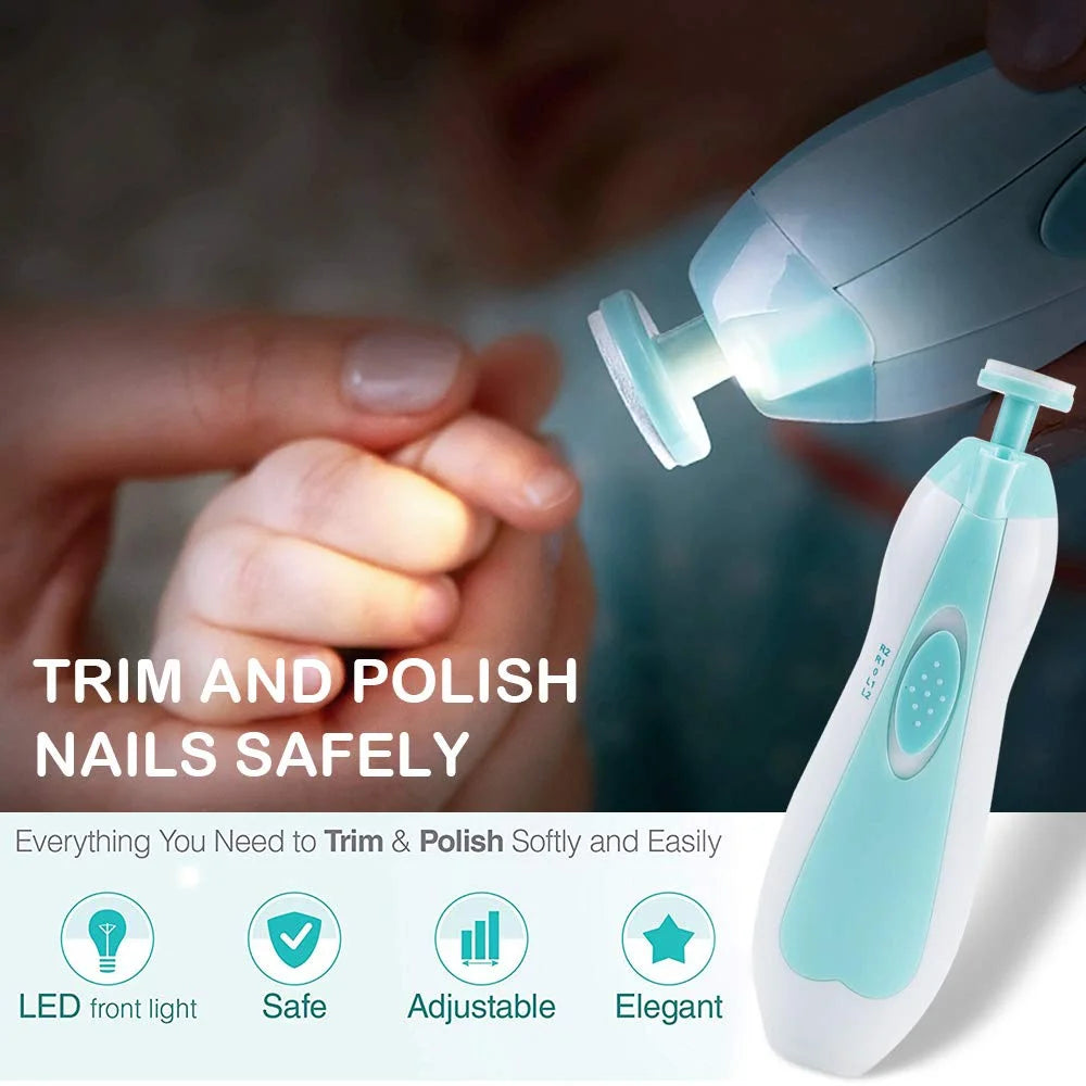 Electrical baby nail trimmer with LED