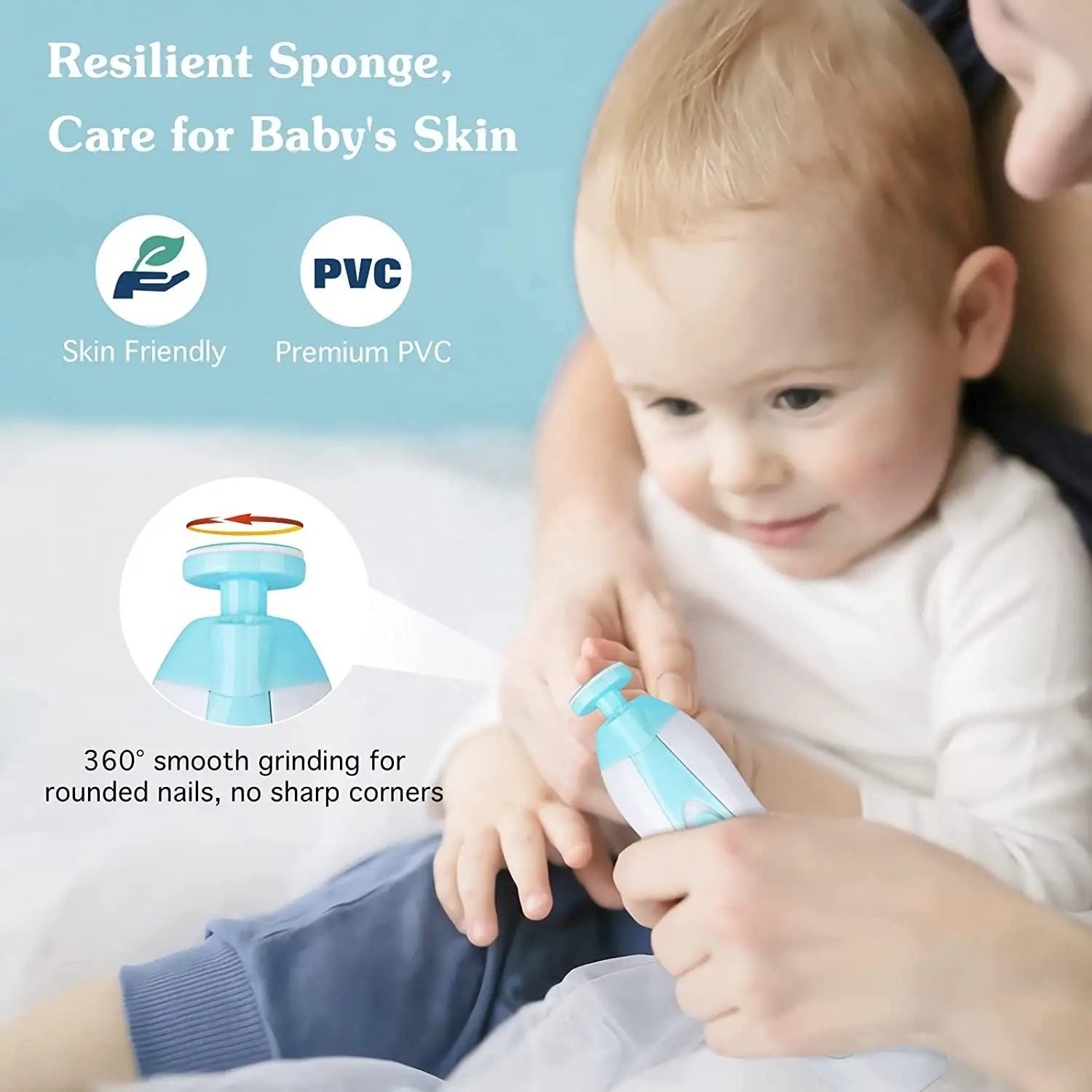 Electrical baby nail trimmer with LED