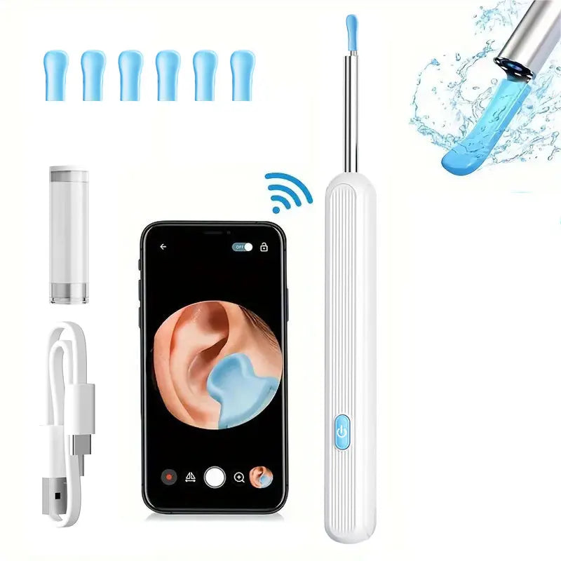 Ear Wax Removal Ear Cleaner with Camera Ears Wax Removal Kit with 1296P HD Ear Otoscope with 6 LED Lights Earwax Removal Tools