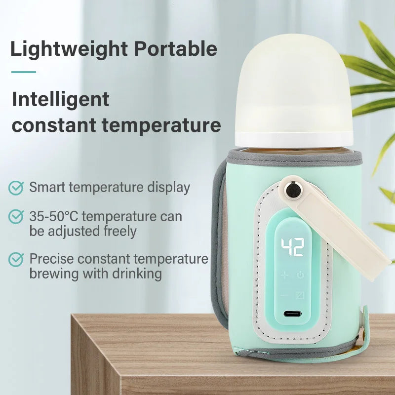 MAMIJOY  Portable Baby Bottle Warmer Feeding Bottle Heat Keeper Travel Warmer Cover USB Heater Outdoor Bottle Warmer